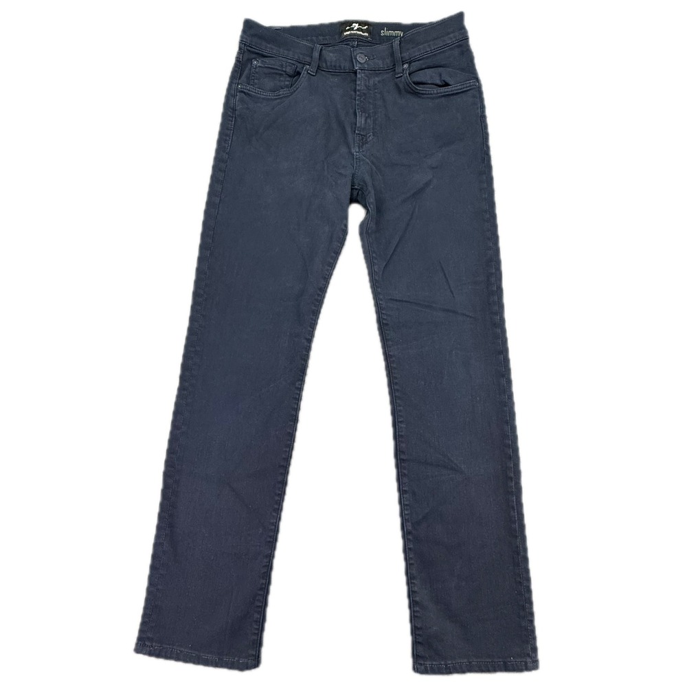 7‎ For All Mankind Slimmy Jeans Mens 30 Navy Blue Luxe Performance Slim Fit